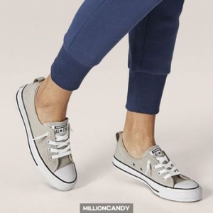 컨버스 우먼   척테일러 올스타 쇼어라인 슬립온 537082F 클라우드 그레이 로우탑 스니커즈 Converse