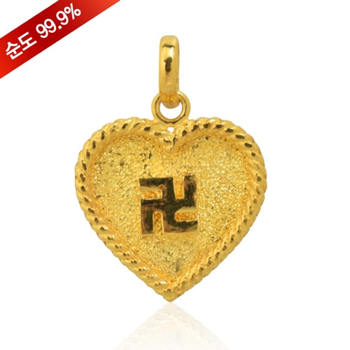 혼골드모아 골드모아 순금 [하트만자] 불교 펜던트 11.25g