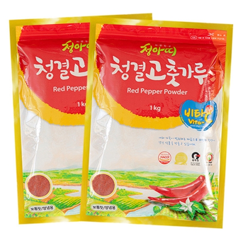 청아띠 청결고춧가루 비타C듬뿍 1kgx2팩 국산고추가루