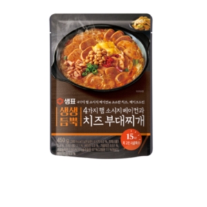 샘표식품  생생듬뿍 4가지 햄 소시지 베이컨과 치즈 부대찌개 450g