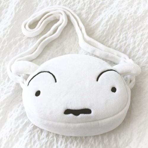 누리토이즈 W7773FA 짱구 얼굴 크로스백 파우치 흰둥이 캐릭터 가방 짱구 피너클기획