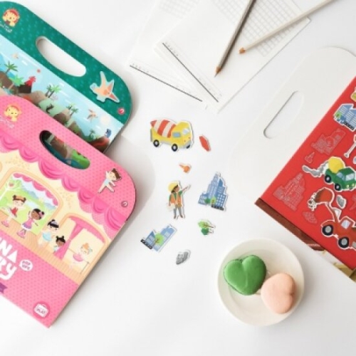 타이거 트라이브 고무 자석놀이 키트 4. Dino World