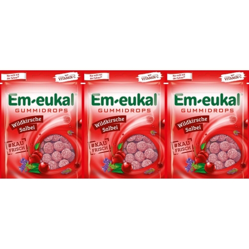 엠오이칼  와일드체리 세이지 구미젤리 드롭스 90g 3팩