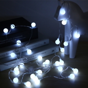 알사탕닷컴  앵두 30P 투 선 화이트 배터리형 크리스마스전구