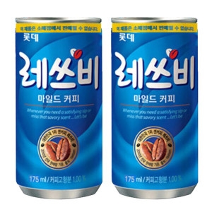 롯데칠성음료 레쓰비 150ml x 90캔 캔커피 캔음료 커피캔 캔음료수