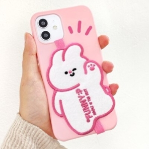 스트랩+하드케이스 하얀토끼 아이폰12미니 아이폰6 a50 노트20울트