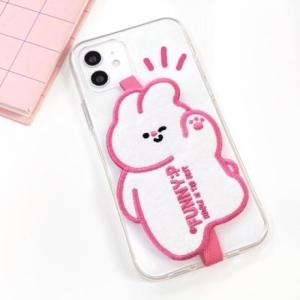 스트랩+젤리케이스 하얀토끼 아이폰11프로 갤럭시a12 노트10 s20FE