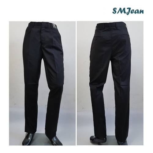 에스엠진 SMJ325s 정장바지 기본일자 무지원턱 블랙 중년남자 바지 중년남성 신사복 바지 중년바지 중년정장바지
