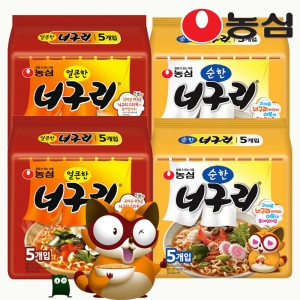 농심  너구리 얼큰한 맛 멀티 2봉+ 순한맛 멀티 2봉