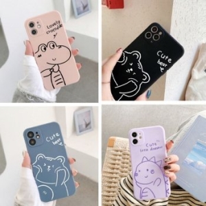 바닐라모바일  BN 아이폰 시리즈 큐트 애니멀 파스텔 슬림 젤리 케이스 12 13 미니