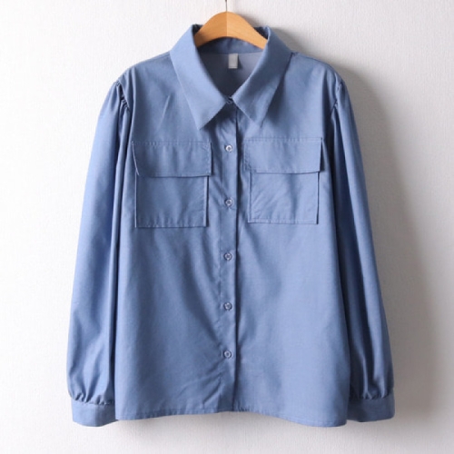 아이우먼 클립데님포켓블라우스 LTI257M203 빅사이즈