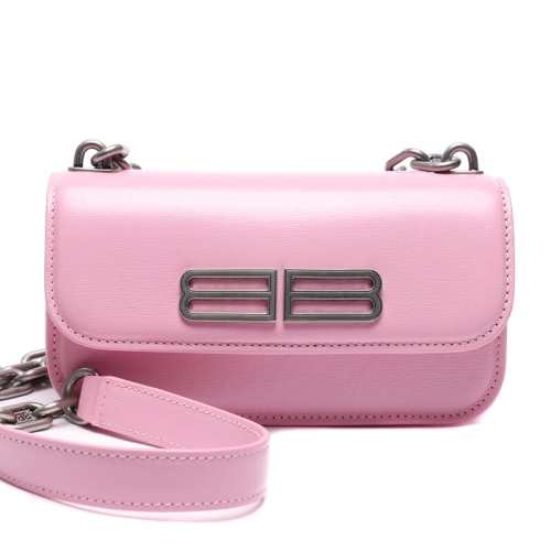 발렌시아가 GOSSIP 스트라이프 엠보싱 은장로고 체인 크로스백 6798632101