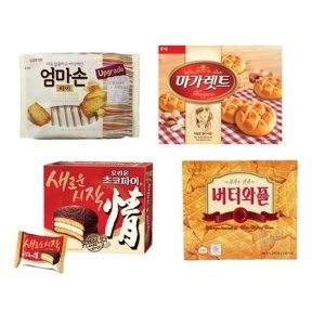 초코파이12P 버터와플12P 마가렛트16P 엄마손파이20P 맛있는 파이묶음