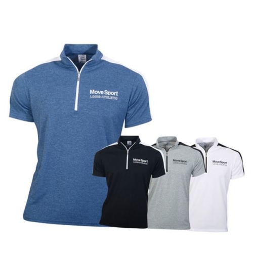 루이스캐나다 골프 남성 반집업 배색 티셔츠 CTLC2025