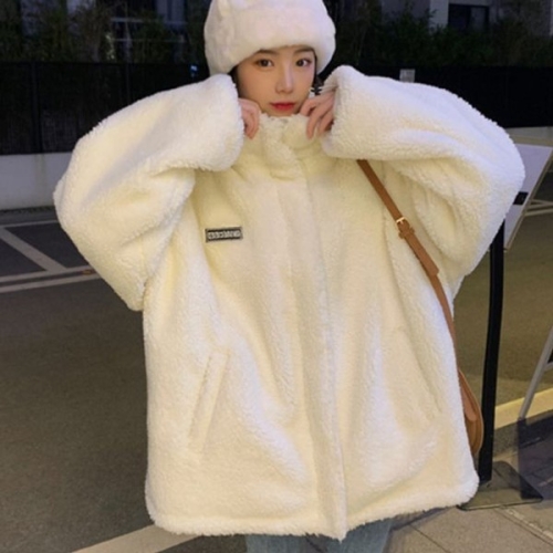 보드미 여자 화이트 후리스점퍼 DS BB245 W9C9F0F