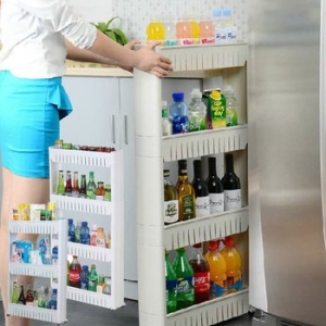 OMT 이동식 틈새 수납선반 4단