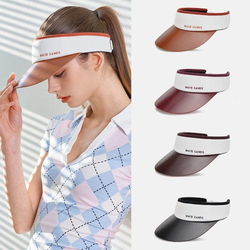 화이트샌즈 WVHM8A6L 공용 레더 바이저 테리 4 colors