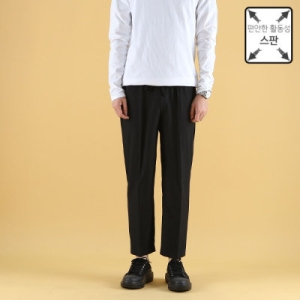링클프리 스판 밴딩 스판 블랙 슬랙스 JSL677