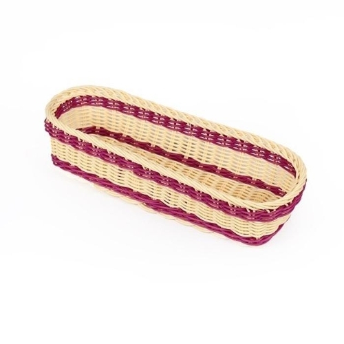 PP라탄 투톤 직사각 바구니S VPS-001 퍼플 사탕바구니 소품바구니 야채바구니 간식바구니 빵바구니