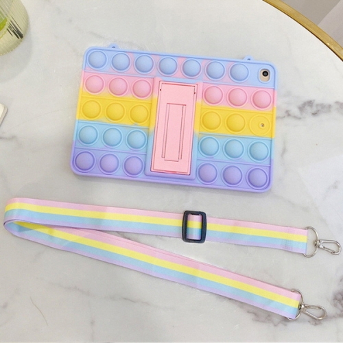 아이패드 프로 에어 미니1 2 3 4 5 6 7 8 9세대 레인보우 팝잇 스트랩 케이스