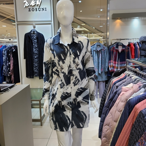 조순희 멋스러운 롱블라우스 JKMB222 BK