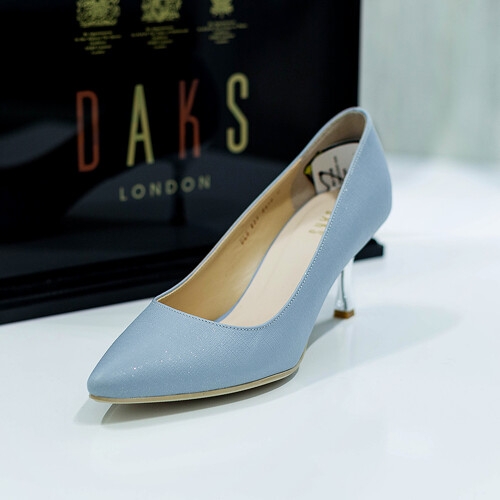 닥스 여성구두 펄스킨 사각엠보 7cm 스틸레토 DLS235 화이트엠보