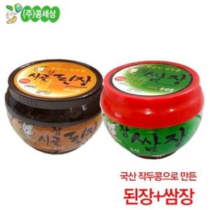 콩세상 국산 작두콩으로 만든 된장 480g x 2개 + 쌈장 450g x 2개