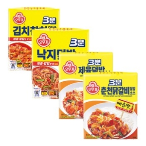 이마트 트레이더스 오뚜기 3분 김치참치덮밥소스+낙지덮밥소스+제육덮밥소스+춘천닭갈비덮밥소스 각4입씩 총16입