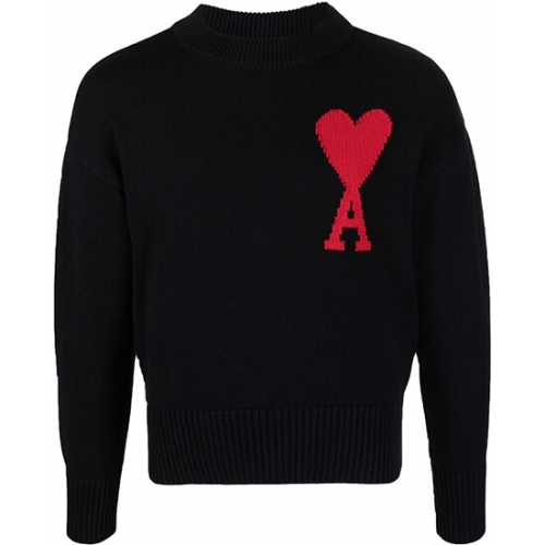 아미 남녀공용 하트A 로고 스웨터 니트 풀오버_UKS003 016 009