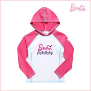 바비  루즈핏 물결 후드 래쉬가드 (BBSR8206K)