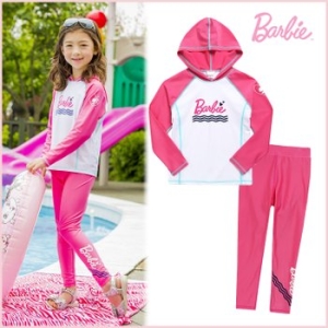 바비  루즈핏 물결 후드 래쉬가드 (BBSS8372KP)