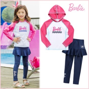 바비  루즈핏 물결 후드 래쉬가드 (BBSS8371KN)