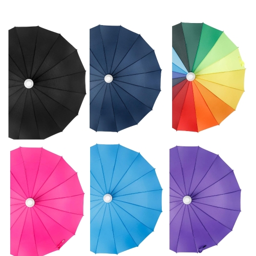 레인보우 캡우산 물받이 우산 살많은 빗물받이 자바라 우산 선택16K일자형 자바라우산