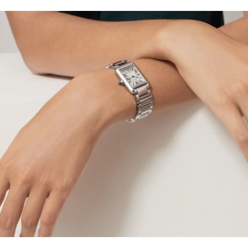 까르띠에 탱크 머스트 와치 스틸 TANK MUST DE SM 스몰 실버 WSTA0051 풀셋 일본