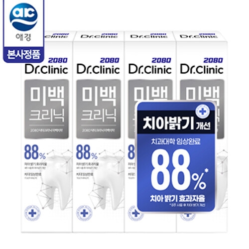 애경 2080 닥터크리닉 미백크리닉 치약 120g