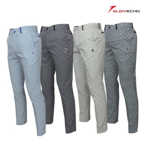 그렌에코 남성 스판 밴드 체크 골프바지 (GES22802)