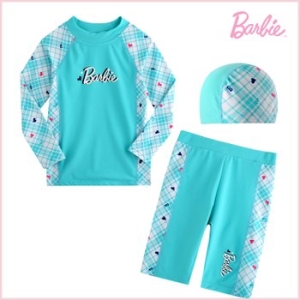 바비  민트체크 5부 래쉬가드 (BBAR7321KO)