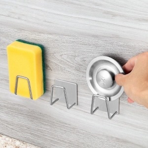 사각  수세미걸이 조리도구 거치대 2개