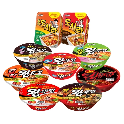팔도  컵라면 왕뚜껑/도시락/킹뚜껑 등 8종 9개11개 혼합구성