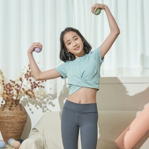 요가피기 YP40222 센터 포인트 숏 슬리브 더스티블루 유아동 종합쇼핑몰