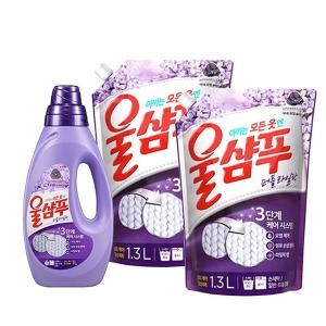 울샴푸 퍼플라일락 1L + 리필 1.3L