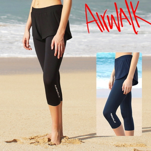 에어워크  서프 여성래쉬가드 7부 반바지레깅스 YAWe4110 아쿠아레깅스 레쉬가드 래시가드 여성비치웨어