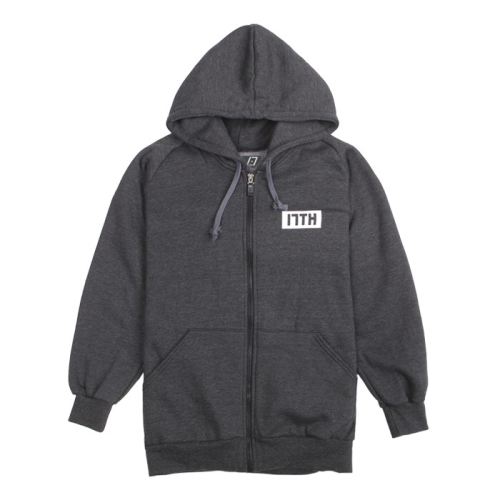 세븐틴스  SEENTH  17TH BOX ZIPUP HOODY CHARCOAL 1638061