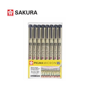 사쿠라  피그마 마이크론 05 8색 세트