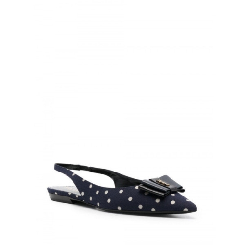 생로랑 루플랫 플랫 슈즈 688878 14T404172 MARINE OFF WHITE NERO 48