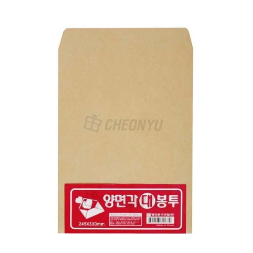 명진문구  양면각대봉투(테이프) A4