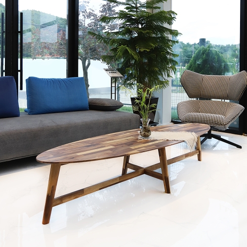 끌레오 찰리 월넛 원목 핸드메이드 거실 소파 테이블_CL306_W1500