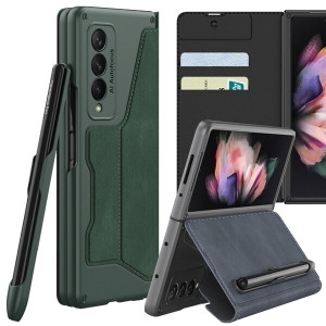 수나르  갤럭시Z폴드4 Z폴드3 Z폴드2 제트지 터치펜 포함 펜슬롯 카드수납 핸드폰 케이스