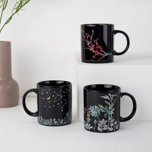 두리가온 공예품대전수상 자개 머그컵 블랙 300ml