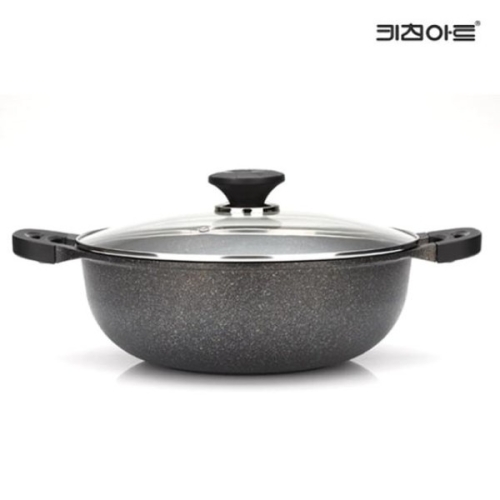 키친아트  웰빙 양면마블코팅 양수웍팬